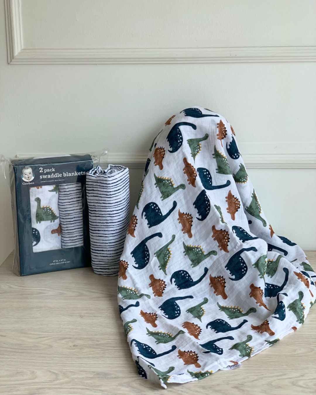 Mantas Muselinas Estampado Dinosaurios