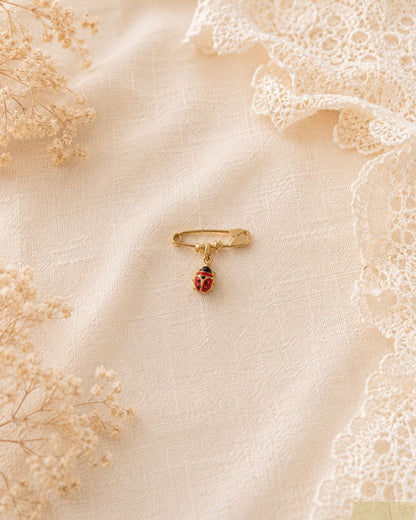 Nodriza con Dije de Mariquita en Oro 18K