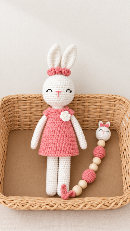 KIT DE APEGO Y PORTA CHUPO ROSA
