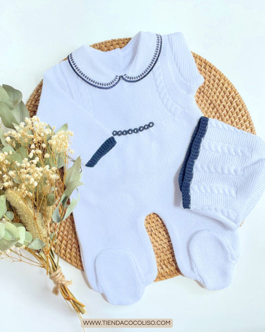 PRIMERA PUESTA PAULA BALNCO AZUL MARINO