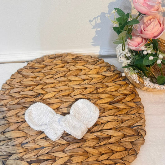 Manoplas tejidas Blancas